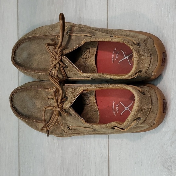 Twisted X Womens Driving Moc Leather Loafer shoes sz 5.5M - Picture 7 of 12